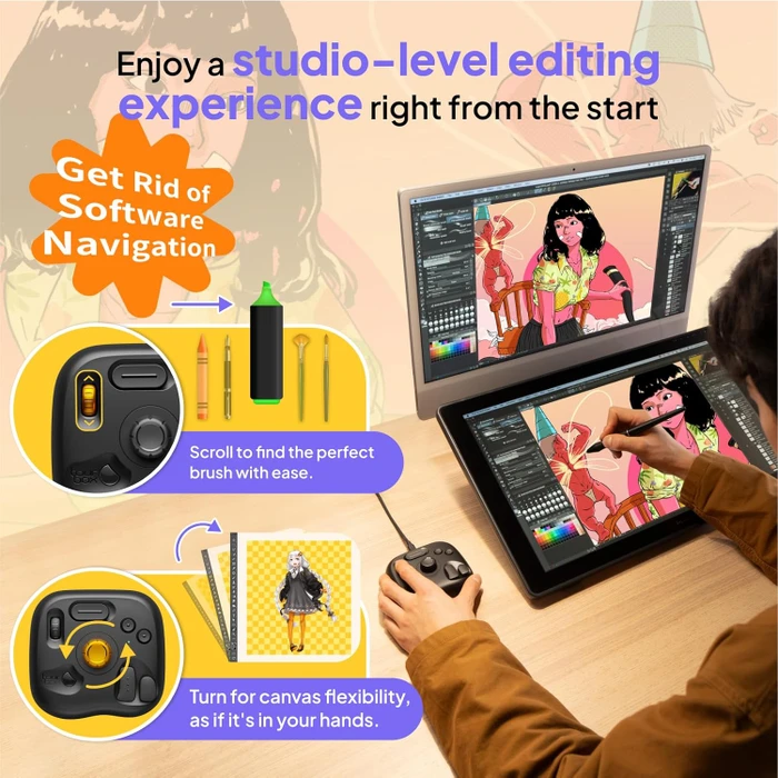 TourBox Lite Editing Controller, schwarz, USB-C