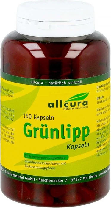 allcura Grünlippmuschel Kapseln, 150 Stück
