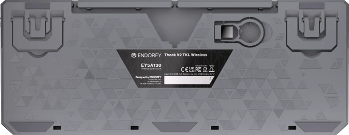 Endorfy Thock V2 TKL Wireless, PBT, grau, LEDs RGB, hot-swap, Endorfy YELLOW, USB/Bluetooth, US