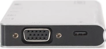 Digitus Multiport Travel Dock silber, USB-C 3.0 [Buchse]