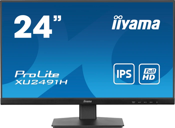 iiyama ProLite LED-Monitor 61 cm 24 Zoll 23.8 Zoll sichtbar 1920 x 1080 Full HD 1080p @ 100 Hz IPS 300 cd/m² 1300:1 0,5 ms HDMI DisplayPort Matte Schwarz (XU2491H-B1) Image