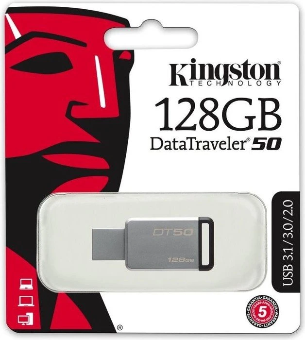 Kingston DataTraveler 50 128GB, USB-A, USB 3.2 Gen 1×1