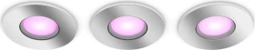 Philips Hue White and Color Ambiance Xamento Einbauleuchte rund chrom, 3 Stück