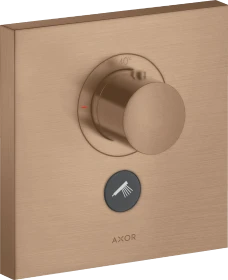 Hansgrohe Axor ShowerSelect Thermostat HighFlow Unterputz eckig für 1 Verbraucher und einen zusätzlichen Abgang brushed red gold