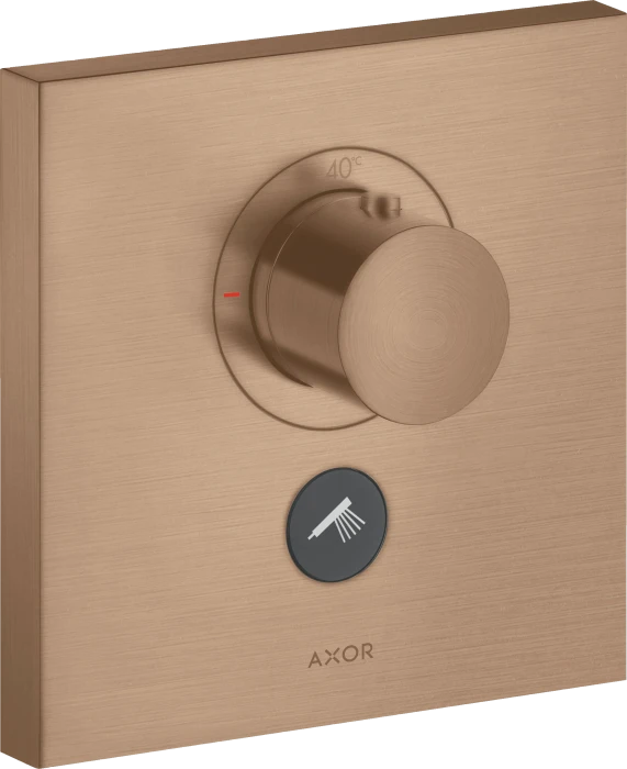 Hansgrohe Axor ShowerSelect Thermostat HighFlow Unterputz eckig für 1 Verbraucher und einen zusätzlichen Abgang brushed red gold