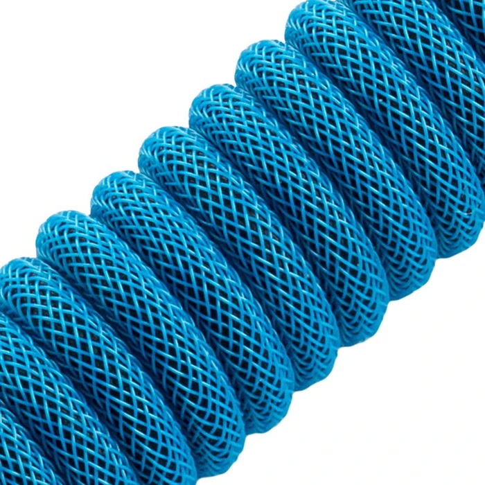CableMod Classic Coiled Keyboard Cable USB Micro-B auf USB-A, Tastaturkabel (Spiral-Textilkabel), 1.5m, Spectrum Blue