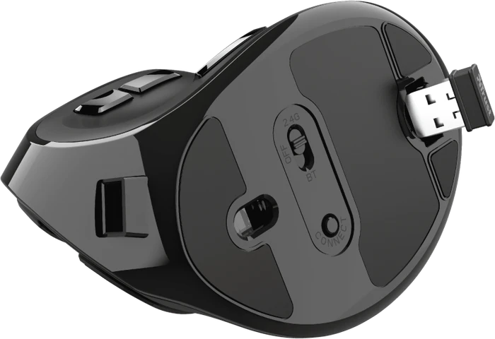 Trust Voxx Rechargeable Ergonomic Wireless Mouse, USB/Bluetooth