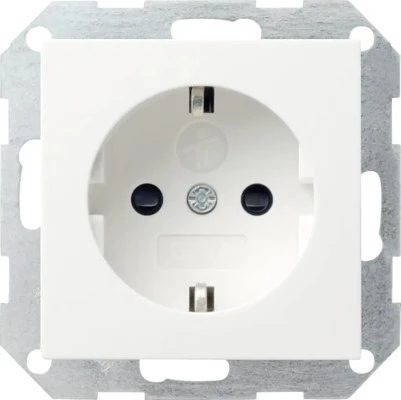 Gira System 55 SCHUKO-Steckdose 16A 250V, reinweiß glänzend