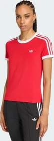 adidas 3-Streifen Slim T-Shirt kurzarm better scarlet/white (Damen)