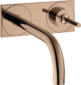 Hansgrohe Axor Uno Waschbeckenarmatur mit Platte 165mm polished red gold