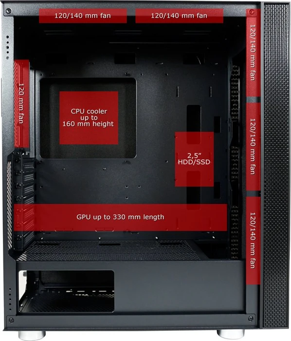 LC-Power 8000B, schwarz, schallgedämmt
