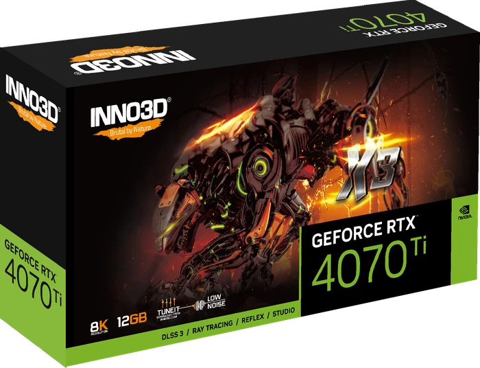 INNO3D GeForce RTX 4070 Ti X3, 12GB GDDR6X, HDMI, 3x DP