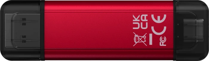 Kingston Dual Portable SSD 512GB rot, USB-A + USB-C, USB 3.2 Gen 2×1