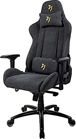 Arozzi Verona Signature Soft Fabric Gamingstuhl, schwarz/gold