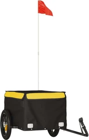 vidaXL Transport 120x54cm Fahrradanhänger schwarz/gelb