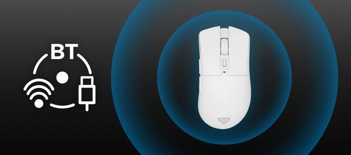Genesis Zircon 880 Wireless Gaming Mouse weiß, USB/Bluetooth