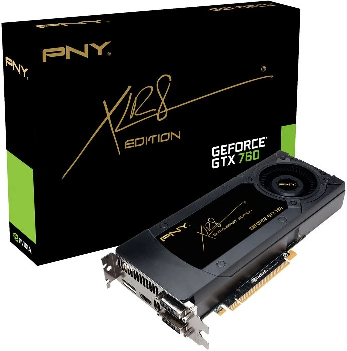 PNY GeForce GTX 760 XLR8 Edition, 2GB GDDR5, 2x DVI, HDMI, DP