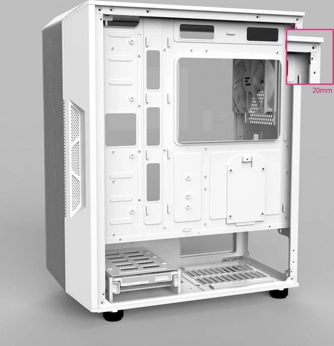 Zalman i3 Neo ARGB, weiß, Glasfenster