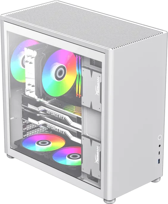 GameMax Spark Pro Full White, Glasfenster
