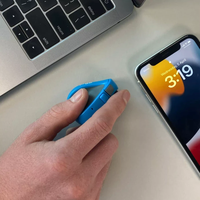 Swiftpoint GoPoint Mini Pen-Grip Bluetooth Presenter Mouse blau/grau, Bluetooth