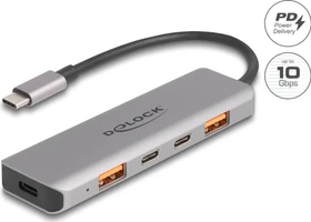 DeLOCK 4 Port USB Hub, USB-C 3.1 [Stecker] (64302)