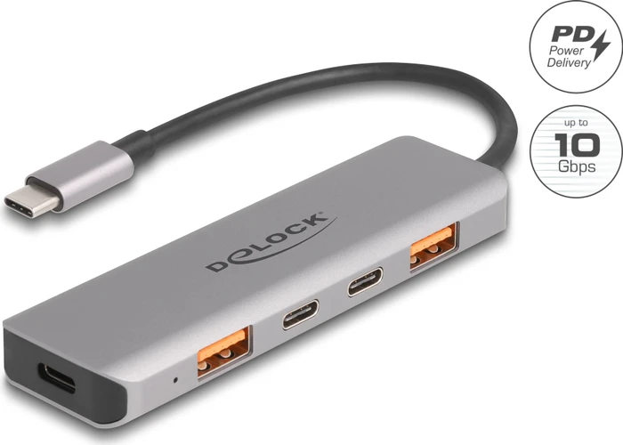 DeLOCK 4 Port USB Hub, USB-C 3.1 [Stecker]