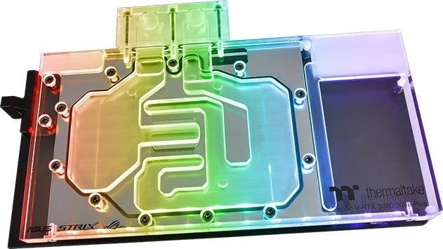 Thermaltake Pacific V-RTX 3080/3090 Plus ASUS ROG GPU Block mit Backplate, transparent