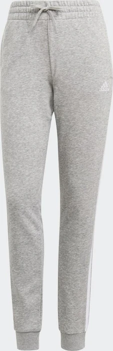 adidas Essentials French Terry 3-Streifen Trainingshose lang medium grey heather/white (Damen)