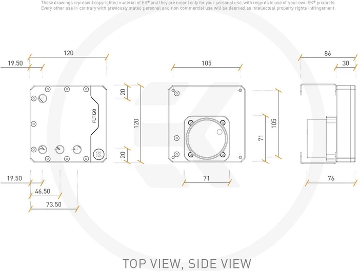 EK Water Blocks Quantum Line EK-Quantum Kinetic FLT 120 D5 PWM D-RGB, Acryl, mit Pumpe