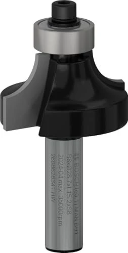 Bosch Professional Standard for Wood Abrundfräser, (R1)8x15.2x53mm, 1 Stück