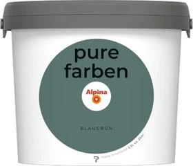 Alpina Farben Pure Farben Wandfarbe blaugrün innen blau, 2.5l