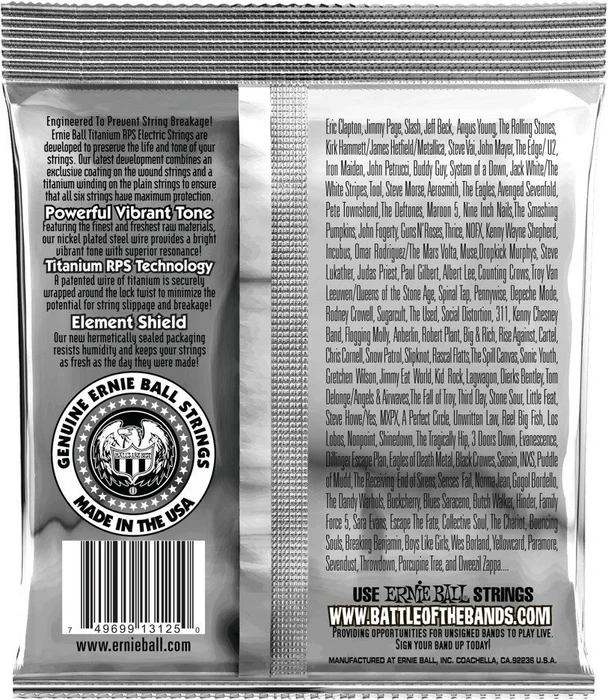 Ernie Ball RPS Coated Titanium Extra Slinky