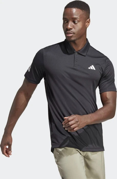 adidas Club 3-Streifen Tennis Poloshirt kurzarm schwarz (Herren)