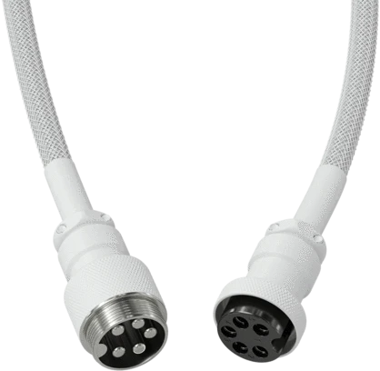 Glorious Coiled Cable USB-C auf USB-A, Tastaturkabel (Spiral-Textilkabel), 1.37m, Ghost White