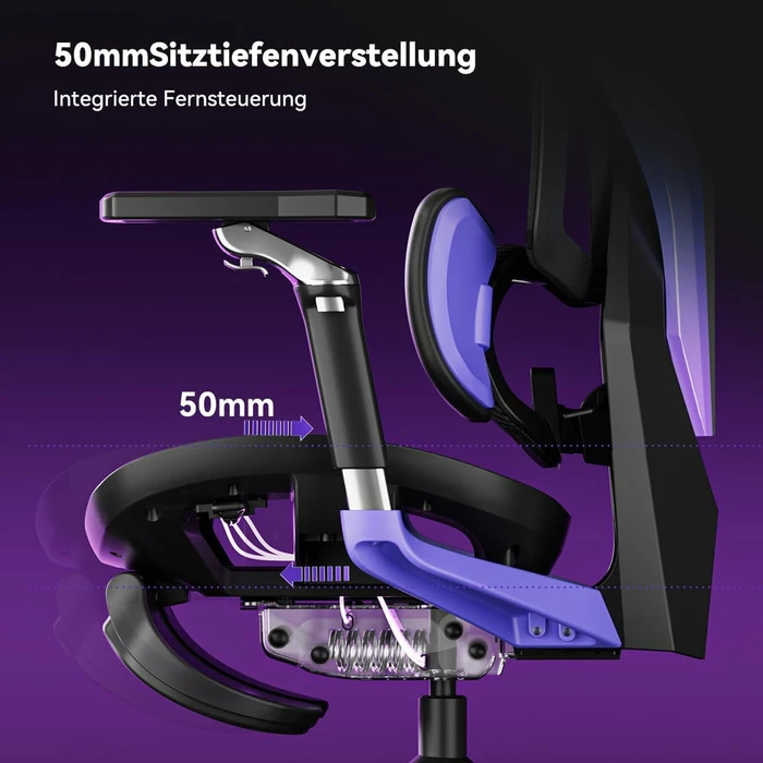 AutoFull G7 RGB Gamingstuhl, schwarz/violett
