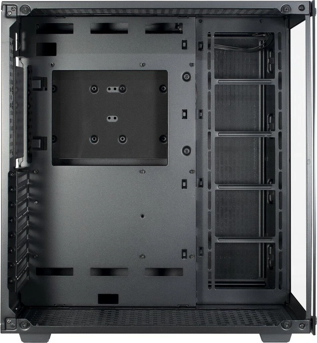 Inter-Tech C-701 Panorama, schwarz, Glasfenster
