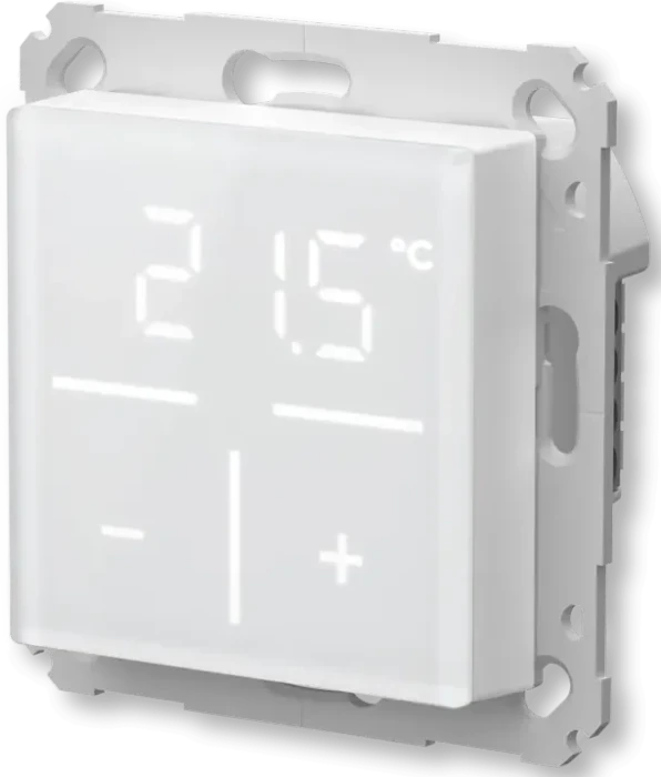 eQ-3 HomeMatic Glas-Wandthermostat mit CO2-Sensor weiß, Funk-Wandthermostat