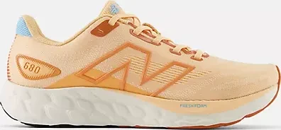 New Balance Fresh Foam 680v7 peach blossom/team sky blue/infield Clay (Damen)