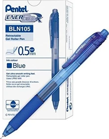 Pentel EnerGel X BLN105 0.5mm/0.25mm Gelroller blau/transparent, 12er-Pack