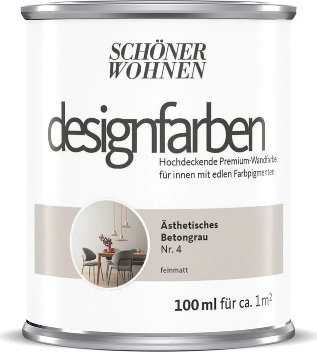 Schöner Wohnen Designfarben innen ästhetisches betongrau, 100ml