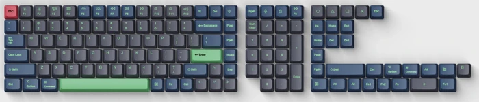 Keychron OEM Dye-Sub Full Set Keycap-Set Hacker - Version C, Kunststoff (PBT), Hacker, blau/grün, 137 Tasten, ANSI-US