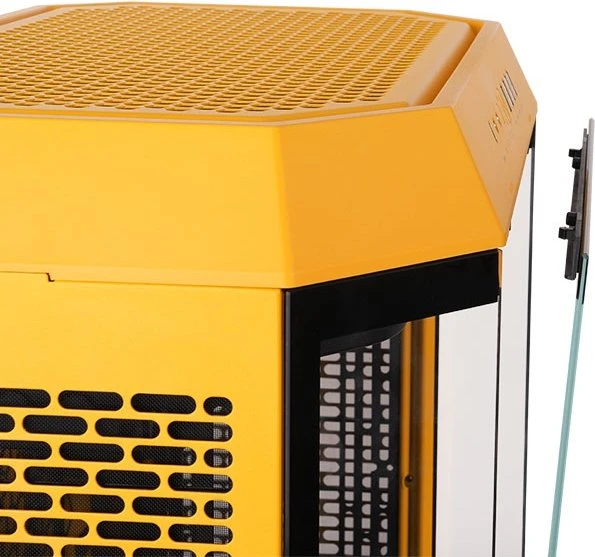 Thermaltake The Tower 600 Bumblebee, gelb/schwarz, Glasfenster