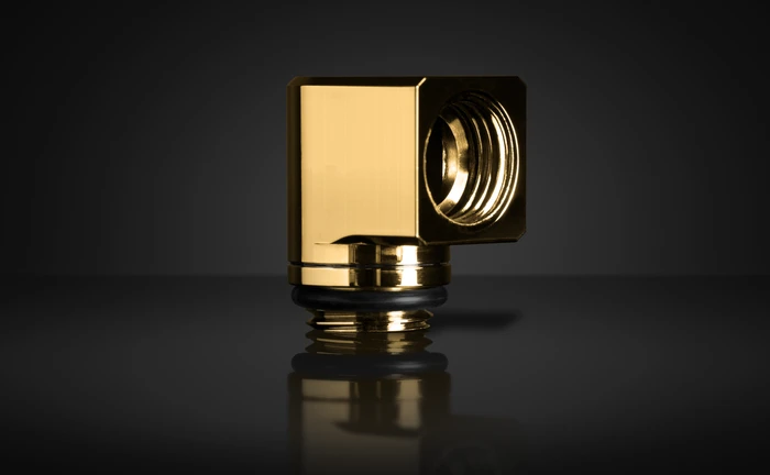 EK Water Blocks Quantum Line EK-Quantum Torque Micro Rotary 90° Winkeladapter, gold