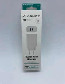Vivanco Super Fast Charger Power Delivery 3.0 Dual Schnellladegerät 20W weiß