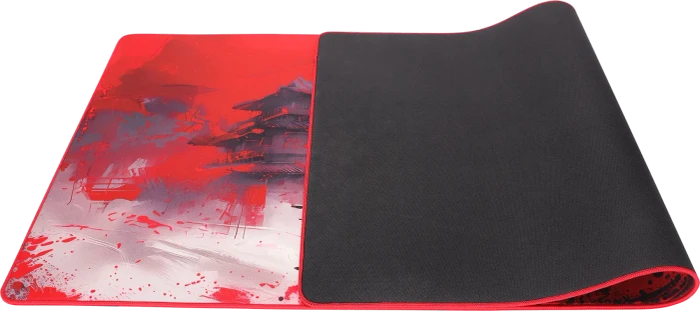 Marvo Monka Zowa XL Gaming Mousepad, 900x400mm, Samurai-Motiv rot/schwarz