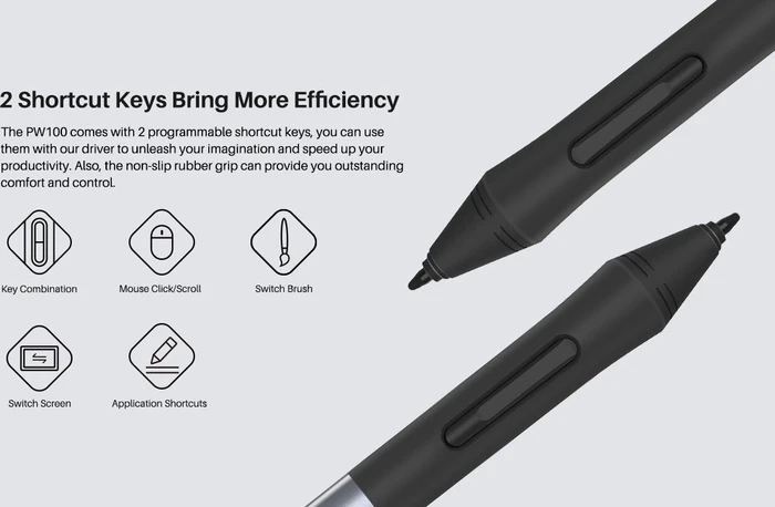 Huion PW100 schwarz/silber