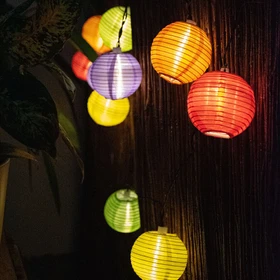 Eglo Solar Lampion Gartenleuchte 10-flammig