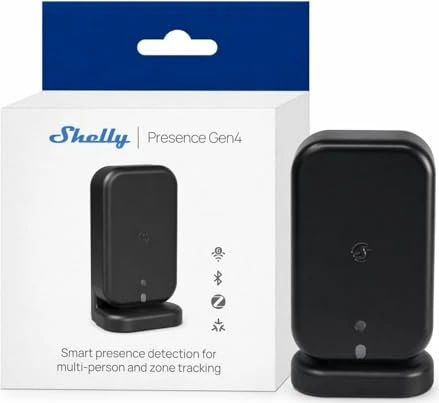 Shelly Presence Gen4 schwarz, Bewegungsmelder mit Lichtsensor