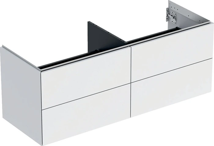 Geberit ONE Unterschrank für Aufsatzwaschtisch, mit vier Schubladen, 135cm, weiß/lackiert matt