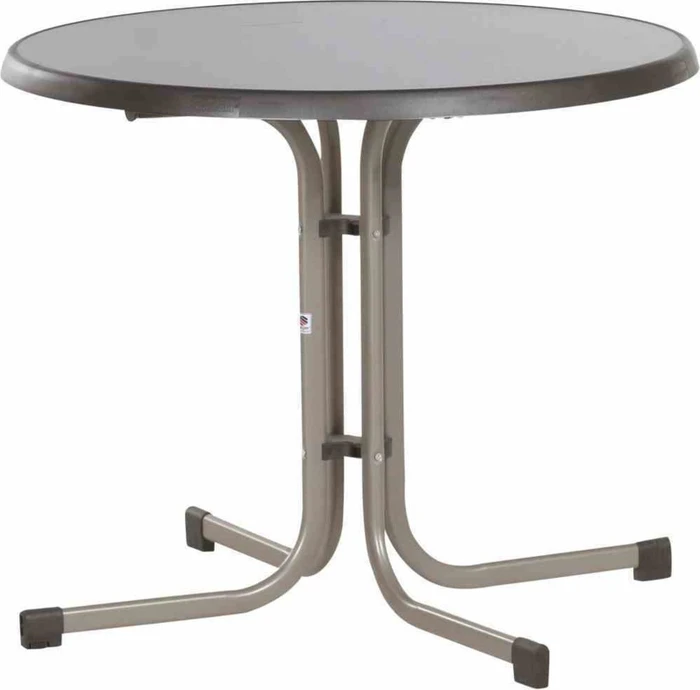 Sieger Boulevard mecalit-Pro Klapptisch 86cm champagner/schieferdekor mocca